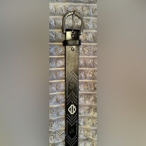 Harley-Davidson Black Belt with White Accents
